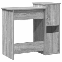 Berkfield Home Desk with Shelves Grey Sonoma 84x40x78 cm Engineered Wood - Size: 84 x 40 x 78 cm - thumbnail 7