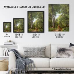 "Artery8 PC Skovgaard Beech Wood in May Zealand Landscape Wall Art Print in Green - Size: W12"" x H16""" - thumbnail 3