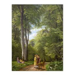 "Artery8 PC Skovgaard Beech Wood in May Zealand Landscape Wall Art Print in Green - Size: W12"" x H16""" - thumbnail 1