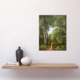 "Artery8 PC Skovgaard Beech Wood in May Zealand Landscape Wall Art Print in Green - Size: W12"" x H16""" - thumbnail 4