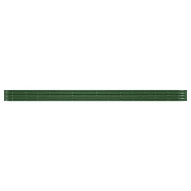 Berkfield Home Garden Raised Bed Powder-coated Steel 620x80x36 cm Green - Size: 620 x 80 x 36 cm - image 1