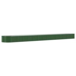 Berkfield Home Garden Raised Bed Powder-coated Steel 620x80x36 cm Green - Size: 620 x 80 x 36 cm - thumbnail 3