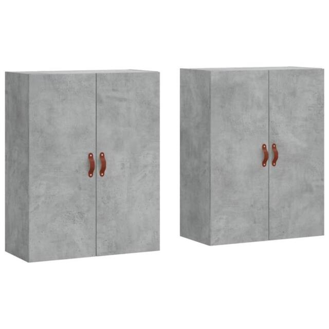 Berkfield Home Wall Mounted Cabinets 2 pcs Concrete Grey 69.5x34x90 cm - image 1