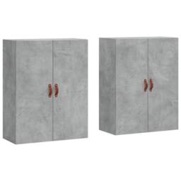 Berkfield Home Wall Mounted Cabinets 2 pcs Concrete Grey 69.5x34x90 cm - thumbnail 1