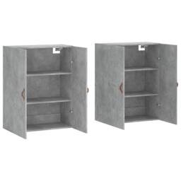 Berkfield Home Wall Mounted Cabinets 2 pcs Concrete Grey 69.5x34x90 cm - thumbnail 4