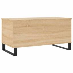 Berkfield Home Modern Coffee Table Sonoma Oak 90x44.5x45 cm Engineered Wood in Light Brown - thumbnail 8