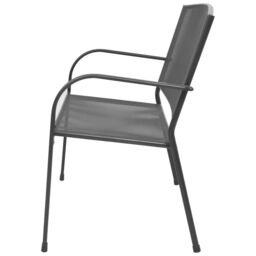 Berkfield Home Garden Bench 108 cm Steel & Mesh Anthracite in Black - thumbnail 3