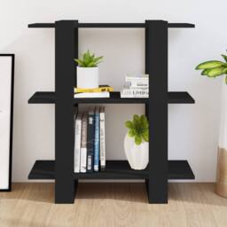 Berkfield Home Classic Book Cabinet/Room Divider Black 80x30x87 cm - Size: 80 x 30 x 87 cm - thumbnail 1