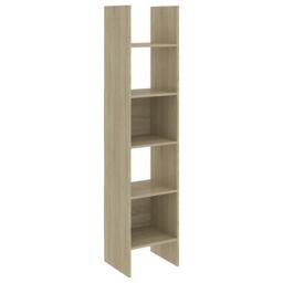 Berkfield Home Book Cabinet Sonoma Oak 40x35x180 cm Engineered Wood in Brown - Size: 40 x 35 x 180 cm - thumbnail 2