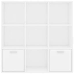 Berkfield Home Classic Book Cabinet White 98x30x98 cm Engineered Wood - Size: 98 x 30 x 98 cm - thumbnail 7