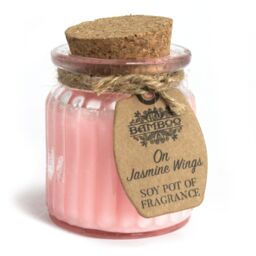 KDMD On Jasmine Wings Soy Pot of Fragrance Candles - (Set of 2) in Pink - thumbnail 1