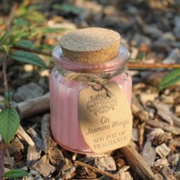 KDMD On Jasmine Wings Soy Pot of Fragrance Candles - (Set of 2) in Pink - thumbnail 3