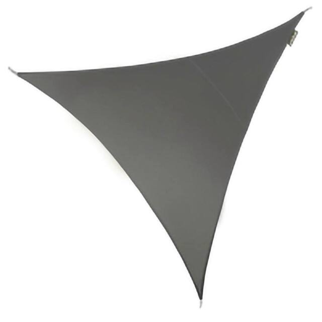Primrose 5m Triangle Water Resistant Patio Sun Shade 96.5% UV Block Free Rope in Dark Grey - image 1