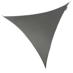 Primrose 5m Triangle Water Resistant Patio Sun Shade 96.5% UV Block Free Rope in Dark Grey - thumbnail 1