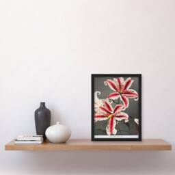 Artery8 Ogawa Kazumasa Framed Wall Art Print Pink Spotted Lily Flower Blooms - Size: A4 - thumbnail 2
