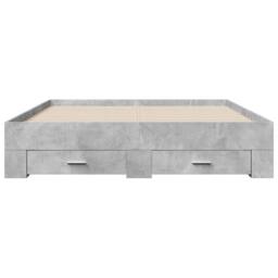 Berkfield Home Bed Frame with Drawers without Mattress Concrete Grey 140x200 cm - thumbnail 4