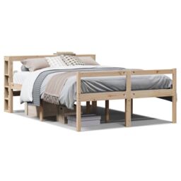 Berkfield Home Senior Bed with Headboard without Mattress 120x190 cm Small Double in Brown - thumbnail 2