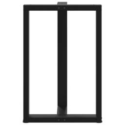 Berkfield Home Modern Bar Table Legs T-Shaped¬†2 pcs Black 60x35x(90-91) cm Steel - thumbnail 6