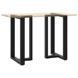 Berkfield Home Modern Bar Table Legs T-Shaped¬†2 pcs Black 60x35x(90-91) cm Steel - thumbnail 8