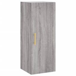 Berkfield Home Highboard Grey Sonoma 34.5x34x180 cm Engineered Wood - thumbnail 7