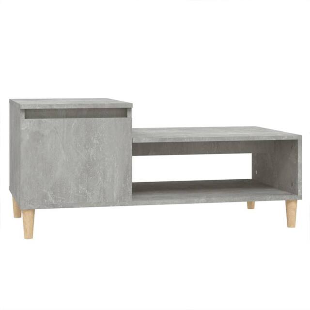 Berkfield Home Coffee Table Concrete Grey 100x50x45 cm Engineered Wood - Size: 100 x 50 x 45 cm - image 1