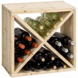 Havendro 24 BottleWine Rack, X-cube Wine Holder for Kitchen in Natural - thumbnail 3