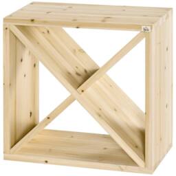 Havendro 24 BottleWine Rack, X-cube Wine Holder for Kitchen in Natural - thumbnail 1
