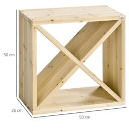 Havendro 24 BottleWine Rack, X-cube Wine Holder for Kitchen in Natural - thumbnail 2
