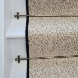 RainbowHome Herringbone Berber Beige Stain Free Stair Runner With 100% Pure Wool Edge - Size: 15 cm x 20 cm - thumbnail 2