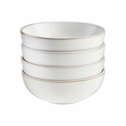 Cooks Professional 12pc Nordic Stoneware Dinnerware Set 4 Person Plate & Bowl Setting in White - Size: 12 Pack - thumbnail 5