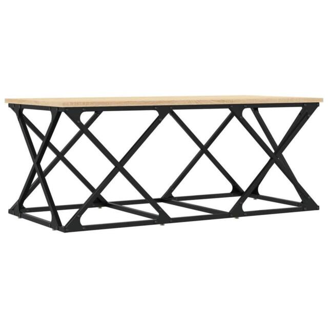 Berkfield Home Coffee Table Sonoma Oak 100x49x40 cm Engineered Wood in Brown - Size: 100 x 49 x 40 cm - image 1