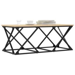 Berkfield Home Coffee Table Sonoma Oak 100x49x40 cm Engineered Wood in Brown - Size: 100 x 49 x 40 cm - thumbnail 3