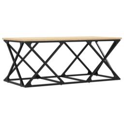 Berkfield Home Coffee Table Sonoma Oak 100x49x40 cm Engineered Wood in Brown - Size: 100 x 49 x 40 cm - thumbnail 6