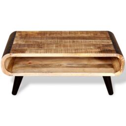 Berkfield Home Coffee Table Rough Mango Wood 90x55x39 cm - Size: 90 x 55 x 39 cm - thumbnail 6