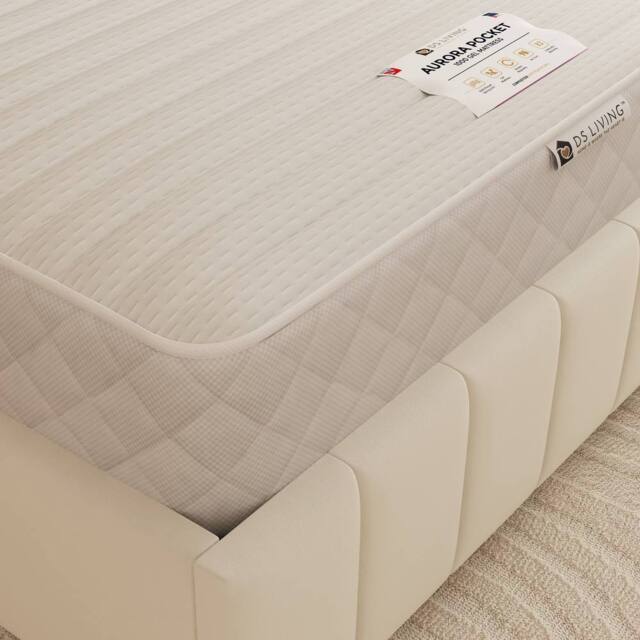 DS Living Sanctuary Medium Hybrid Pocket Gel Aurora Mattress in Grey - Size: Small Single - image 1