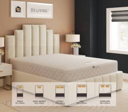 DS Living Sanctuary Medium Hybrid Pocket Gel Aurora Mattress in Grey - Size: Small Single - thumbnail 5