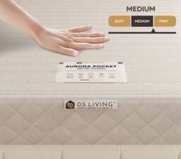 DS Living Sanctuary Medium Hybrid Pocket Gel Aurora Mattress in Grey - Size: Small Single - thumbnail 8