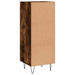 Berkfield Home Sideboard Smoked Oak 34.5x34x90 cm Engineered Wood in Brown - thumbnail 8