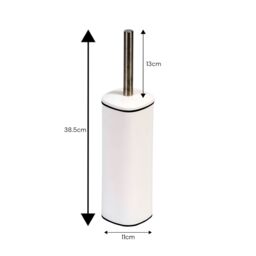 Showerdrape Capri White Toilet Brush & Holder - thumbnail 2