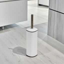 Showerdrape Capri White Toilet Brush & Holder - thumbnail 1