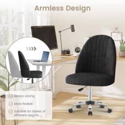FLAVORA Black Adjustable Swivel Office Chair or Home/Office New - Size: 0.6m2 - thumbnail 5