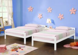 Comfy Living Ltd 3ft Wooden Combination Bunk Bed in White - Size: Single - thumbnail 3