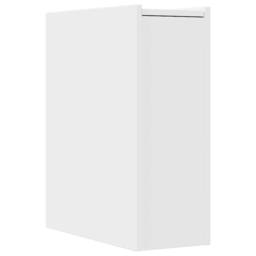 Berkfield Home Narrow Bathroom Cupboard with Wheels White Engineered Wood - thumbnail 6