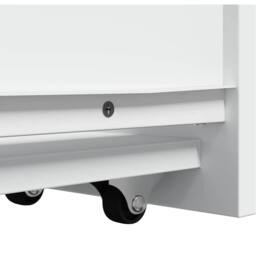 Berkfield Home Narrow Bathroom Cupboard with Wheels White Engineered Wood - thumbnail 8