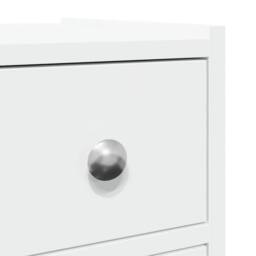 Berkfield Home Narrow Bathroom Cupboard with Wheels White Engineered Wood - thumbnail 9