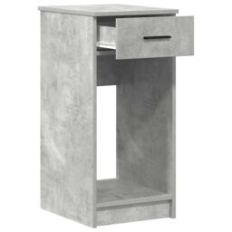 Berkfield Home Computer Tower Stand with Drawer Concrete Grey 35x45x77 cm - Size: 35 x 45 x 77 cm - thumbnail 4