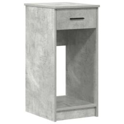 Berkfield Home Computer Tower Stand with Drawer Concrete Grey 35x45x77 cm - Size: 35 x 45 x 77 cm - thumbnail 2