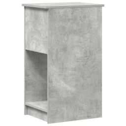 Berkfield Home Computer Tower Stand with Drawer Concrete Grey 35x45x77 cm - Size: 35 x 45 x 77 cm - thumbnail 7