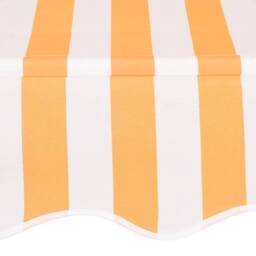 Berkfield Home Manual Retractable Awning 350 cm Orange & White Stripes - thumbnail 4