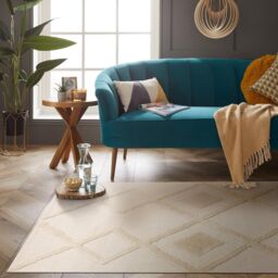 Esselle Windsor Geo Tufted Small Rug in Cream - Size: 120 cm x 170 cm - thumbnail 4